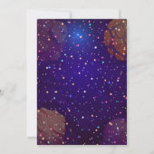 Astronaut Space Galaxy UFO Birthday Invitation Kaart (Achterkant)