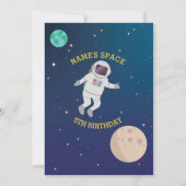 Astronaut Space Galaxy verjaardagsfeestje ruimte Kaart (Achterkant)