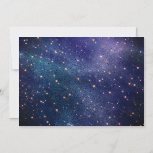 Astronaut Space Gedekte uitnodiging op zaterdag (Achterkant)