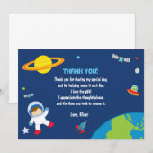 Astronaut Space - Hartelijk dank Bedankkaart (Voorkant / Achterkant)