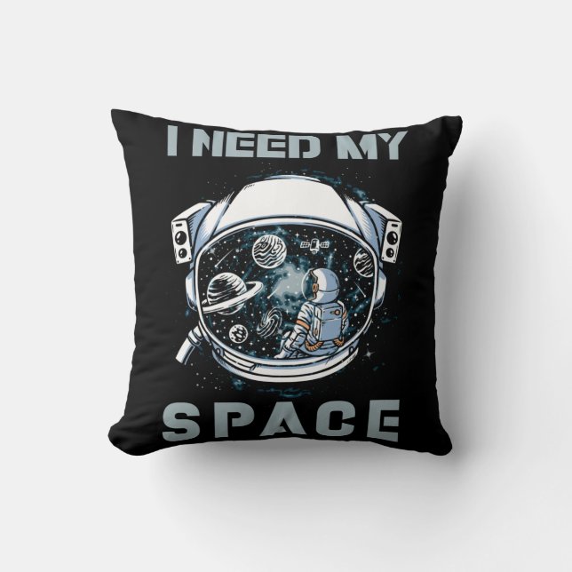 Astronaut Space Introverted Spaceman Kussen (Voorkant)