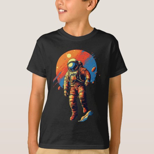 Astronaut Space Shirt voor kinderen (Voorkant)