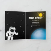 Astronaut / Space Social Distancing Black Birthday Kaart (Binnen)