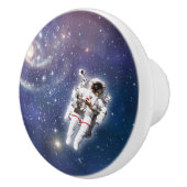 Astronaut Space Swirling Vortex Sterren Galaxy Keramische Knop (Rechts)