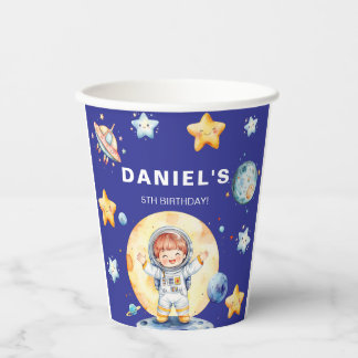 Astronaut Space-Theme Custom Birthday Party Papieren Bekers