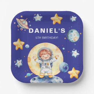 Astronaut Space-Theme Custom Birthday Party Papieren Bordje