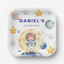 Astronaut Space-Theme Custom Birthday Party Papieren Bordje