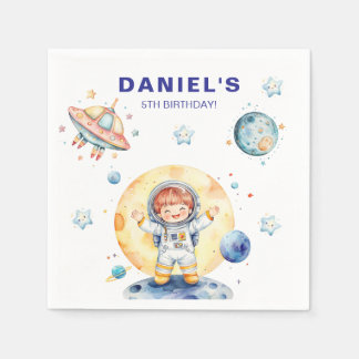 Astronaut Space-Theme Custom Birthday Party Servet