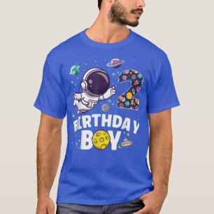 Astronaut Space Theme Party 2 YYYYY Old Birthday B T-shirt