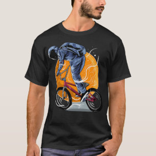 Astronaut Spaceman fietst in de ruimte T-shirt