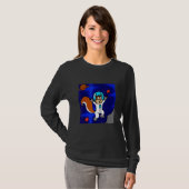 Astronaut Squirrel in Space T-shirt (Voorkant volledig)