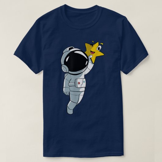 Astronaut Star Planet T-Shirt (Design voorkant)