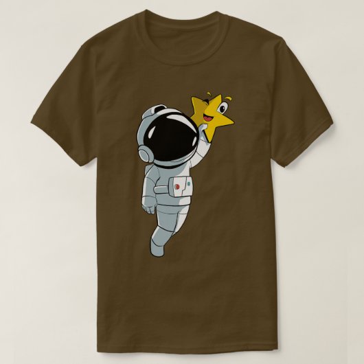 Astronaut Star Planet T-shirt (Design voorkant)