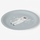 Astronaut & Stars Space Verjaardagsfeest Papieren Bordje (Gekanteld)