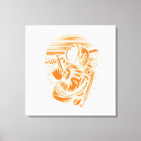 Astronaut Status Canvasprint op Spanning