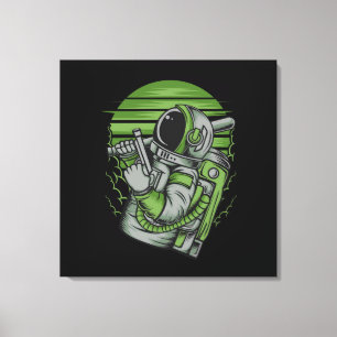 Astronaut Status Canvasprint op Spieraam Canvas Afdruk