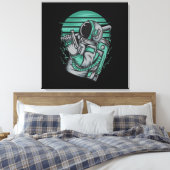 Astronaut Status op Gespannen Canvasprint Canvas Afdruk (Insitu (Slaapkamer))