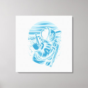 Astronaut Status Stretted Canvas Print