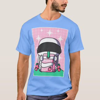 Astronaut Strawberry Milk Shake Carton Japanese Ka T-shirt