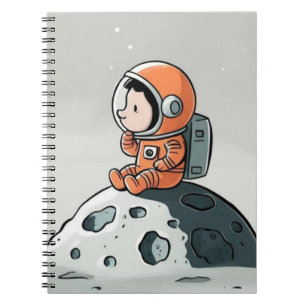 ASTRONAUT SUR LUNE Carnet photo spirale