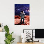 Astronaut sur Mars - Poster (Bureau à domicile)