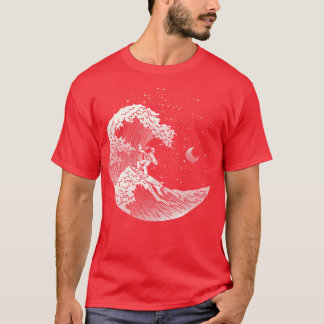 Astronaut surfen Kanagawa Wave door Tobe Fonseca T-shirt