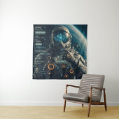 Astronaut Tapestry Wandkleed (In situ)