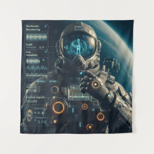 Astronaut Tapestry Wandkleed (Voorkant)