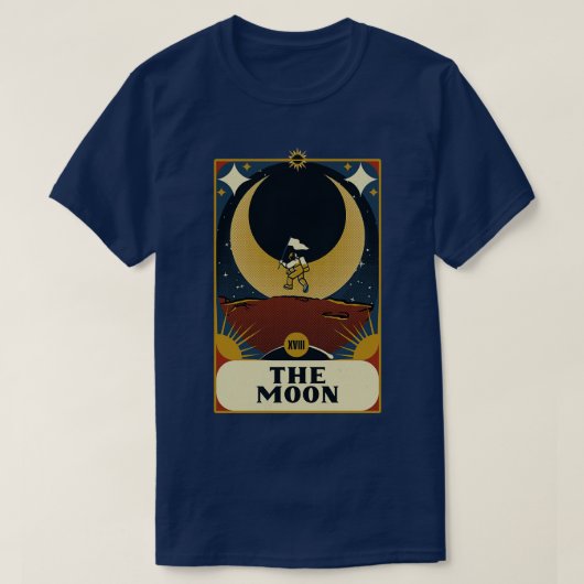 Astronaut Tarot Moon van Tobe Fonseca T-shirt (Design voorkant)