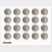 Astronaut Teamwork Boom  Ronde Sticker (Vel)
