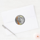 Astronaut Teamwork Boom  Ronde Sticker (Envelop)