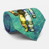 Astronaut Tekenen hier voor de FUN Cool Space Stropdas (Opgerold)