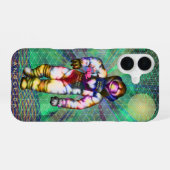 Astronaut tekening Kwam hier voor muziek Cool ruim iPhone 16 Hoesje (Achterkant horizontaal)