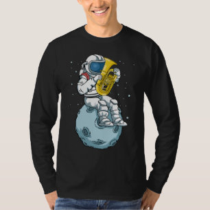 Astronaut Tuba Player Music Gift Kinder Band Tuba T-shirt