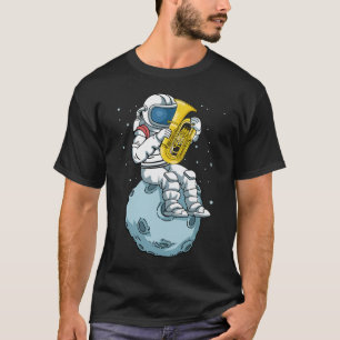 Astronaut Tuba Player Music Gift Kinder Band Tuba T-shirt