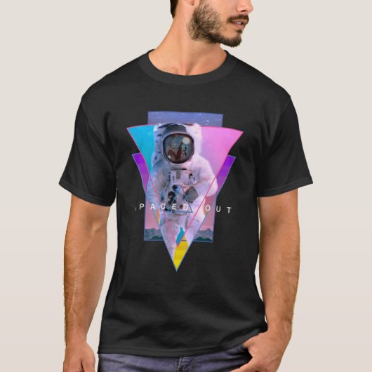 Astronaut uit esthetische dampgolf buiten de ruimt t-shirt (Voorkant)