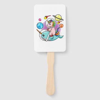 Astronaut Unicorn Riding Narwhal Space Universe Handwaaier