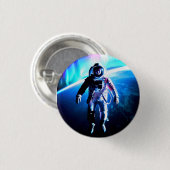 ASTRONAUT UNTETHERED  RONDE BUTTON 3,2 CM (Voorkant /achterkant)