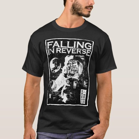 Astronaut valt achteruit t-shirt (Voorkant)