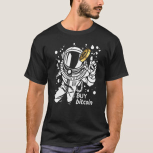 Astronaut Vangt Bitcoin Koop Bitcoin Cyber Monkey T-shirt
