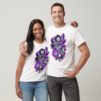 Astronaut vecht tegen octopus sticker t-shirt