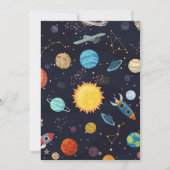 Astronaut verjaardagsfeestje galaxy kind uitnodigi kaart (Achterkant)