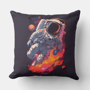 Astronaut Verloren in de Achtergrond van het Sterr Kussen