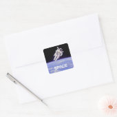 Astronaut Vierkante Sticker (Envelop)