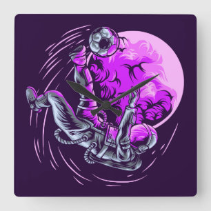 Astronaut vierkante wandklok klok