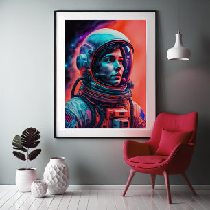 Astronaut Vijf Poster