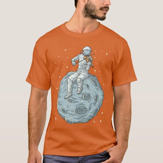 Astronaut Vioolspeler Violinist Altviool Klassiek  T-shirt (Voorkant)