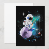 Astronaut Vist in buitenruimtescheiding Kaart (Voorkant / Achterkant)