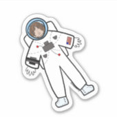 Astronaut vrouw op maat gesneden sticker (Voorkant)
