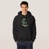 Astronaut walking his Dog in Space Fantasy Fun Hoodie (Voorkant volledig)